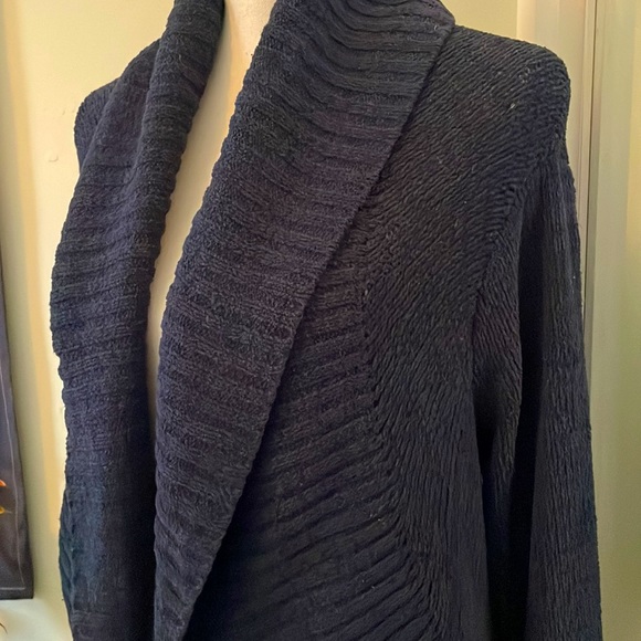 AVA&VIV navy blue sweater cardigan, size X - Picture 2 of 6